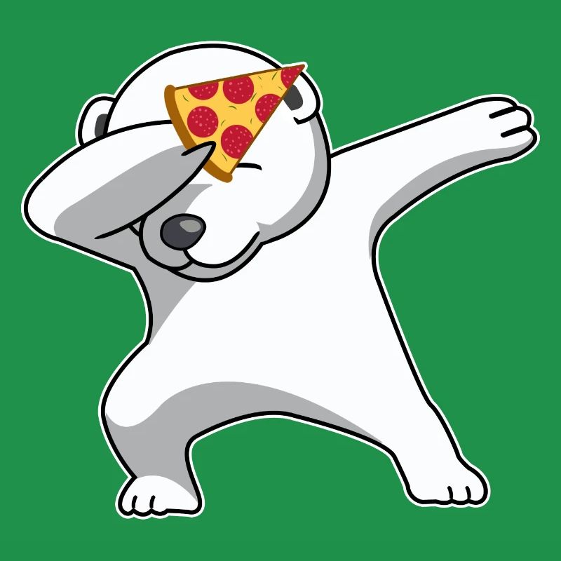 dab dabbing eisbär pizza fun geschenk bear polar