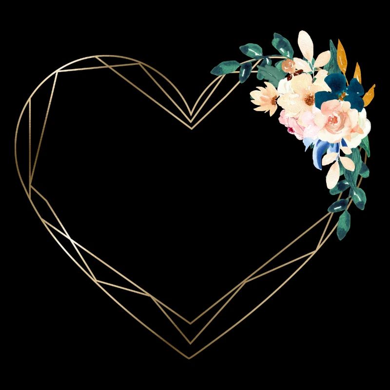 Heart flowers customizable