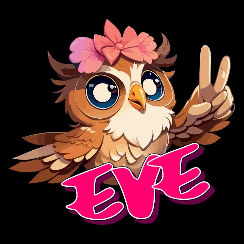 EVE - Schöner Mädchen Name mit süßer EULE