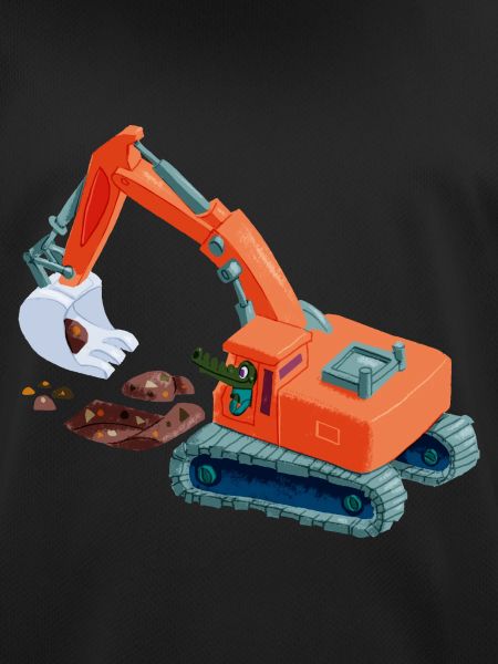 Crocodile in an excavator
