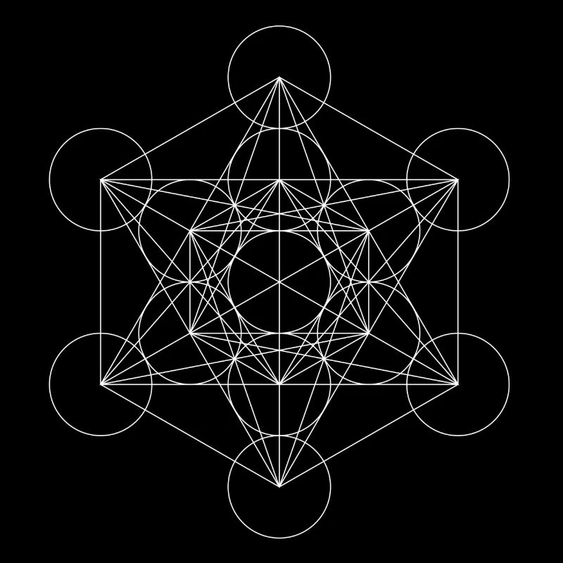 Le cube de Metatron blanc