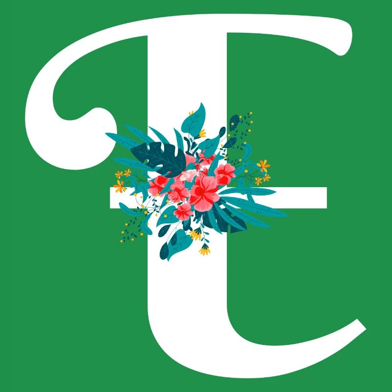 lettre E fleuris