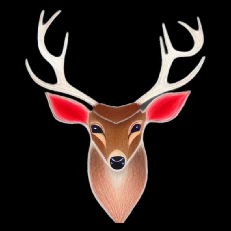 Hirschkopf im Herbst Hirsch Geweih Bock Reh Kitz 3