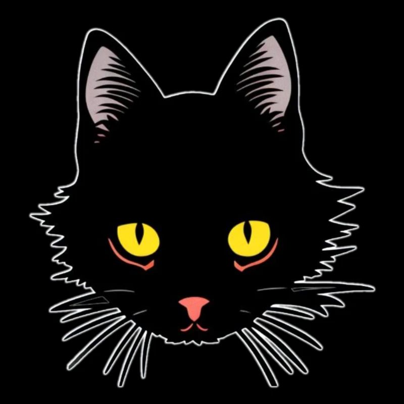 Black cat that has no time to sleep