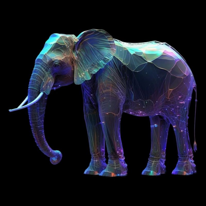 Éléphant irisant I