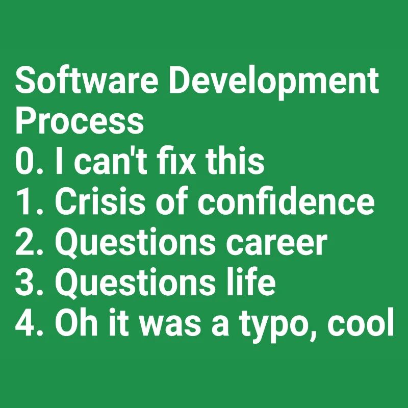 Software Development Process: Crisis to Typo! #Cod