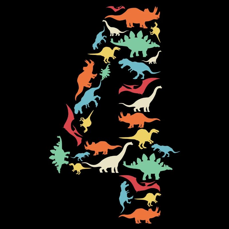 4. Geburtstag Dinosaurier Vier T-Rex Dino Geschenk