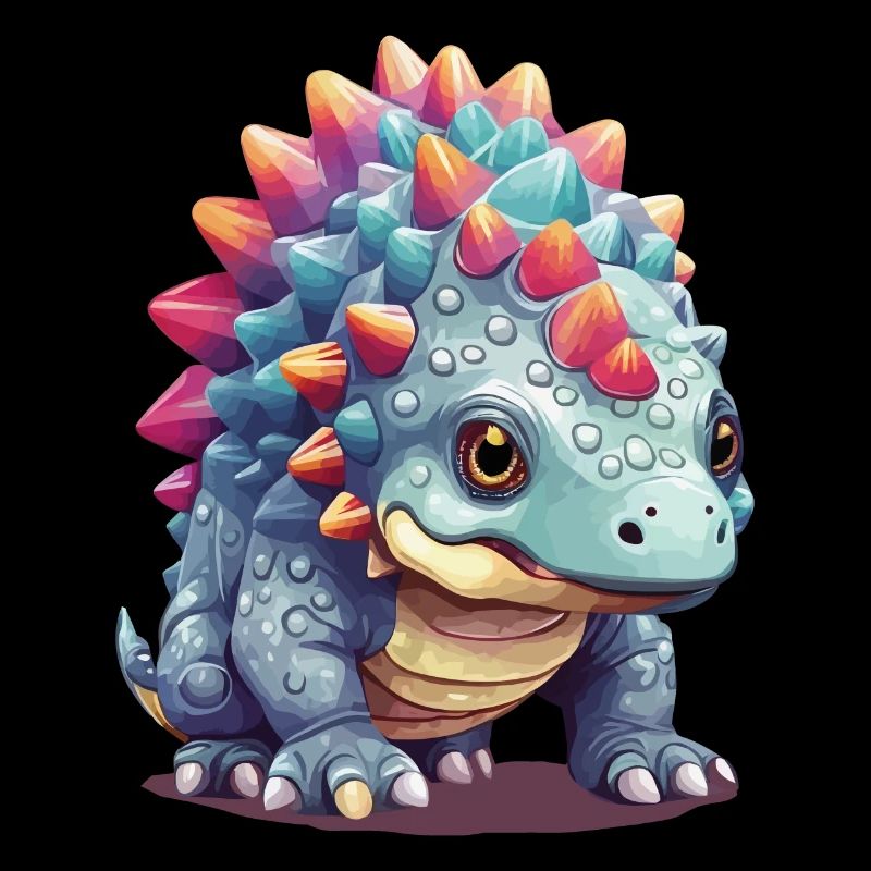 Mignon Pastel Ankylosaurus Dino Comic
