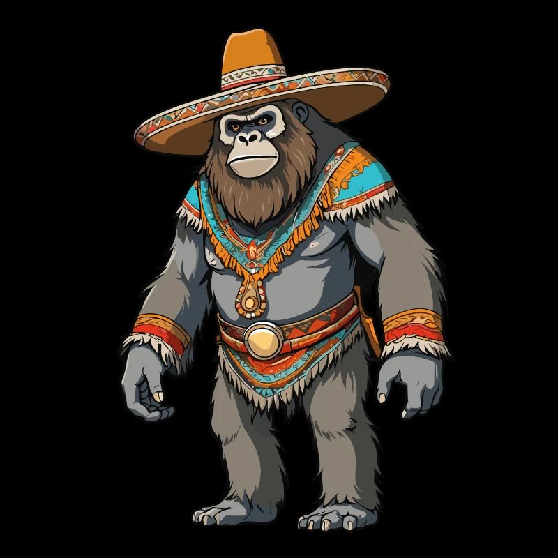 Mexicain Bigfoot Sasquatch Sombrero