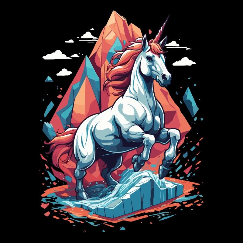 Lustige Einhörner Leuchtende Farben Einhorn