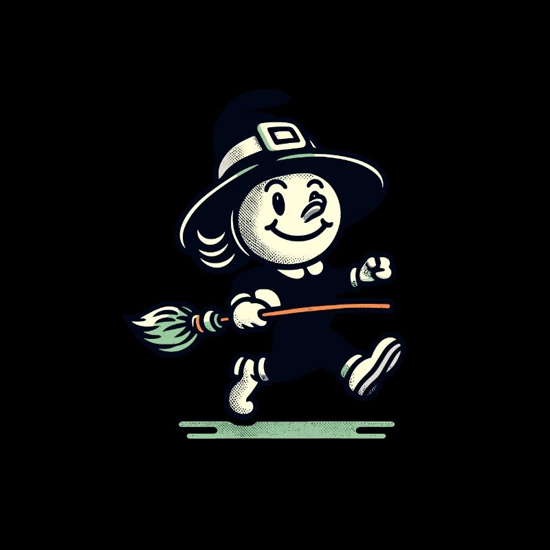 Sorcières de dessin animé rétro Design de sorcières vintage