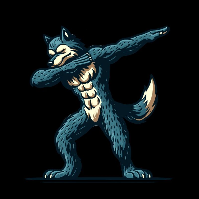 Dabbender Werwolf Lustiges Dabbing Design
