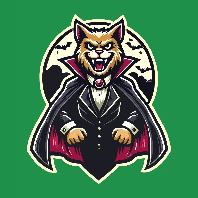 Vampir Katze Niedliche Halloween Katze