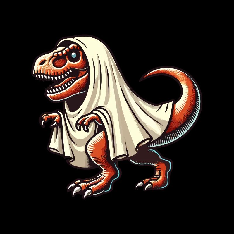 Mignon Dinosaure Fantôme Drôle T-Rex