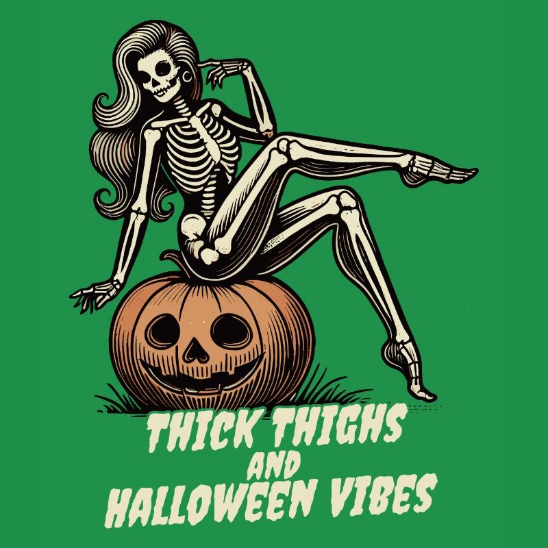Drôle Halloween Thick Thighs Vibes