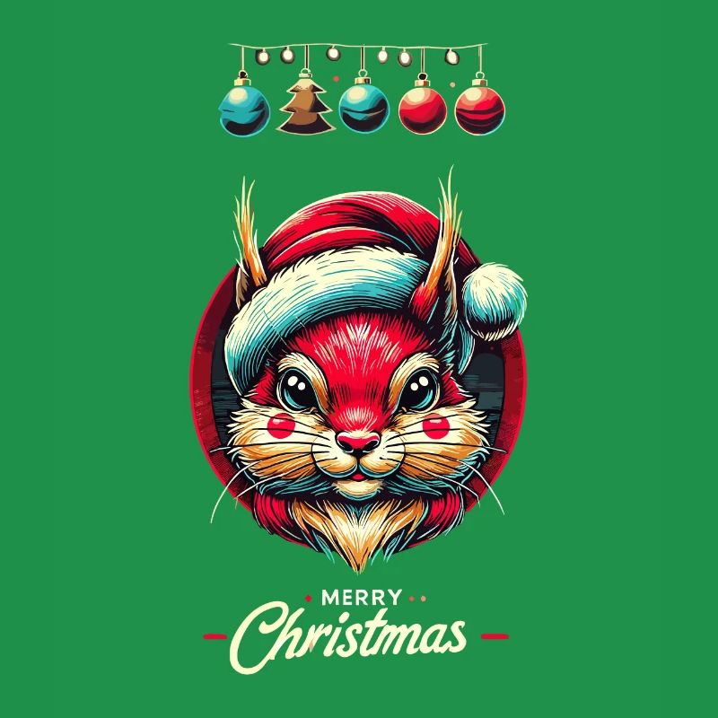 Fröhliche Weihnachten Eichhörnchen Motiv