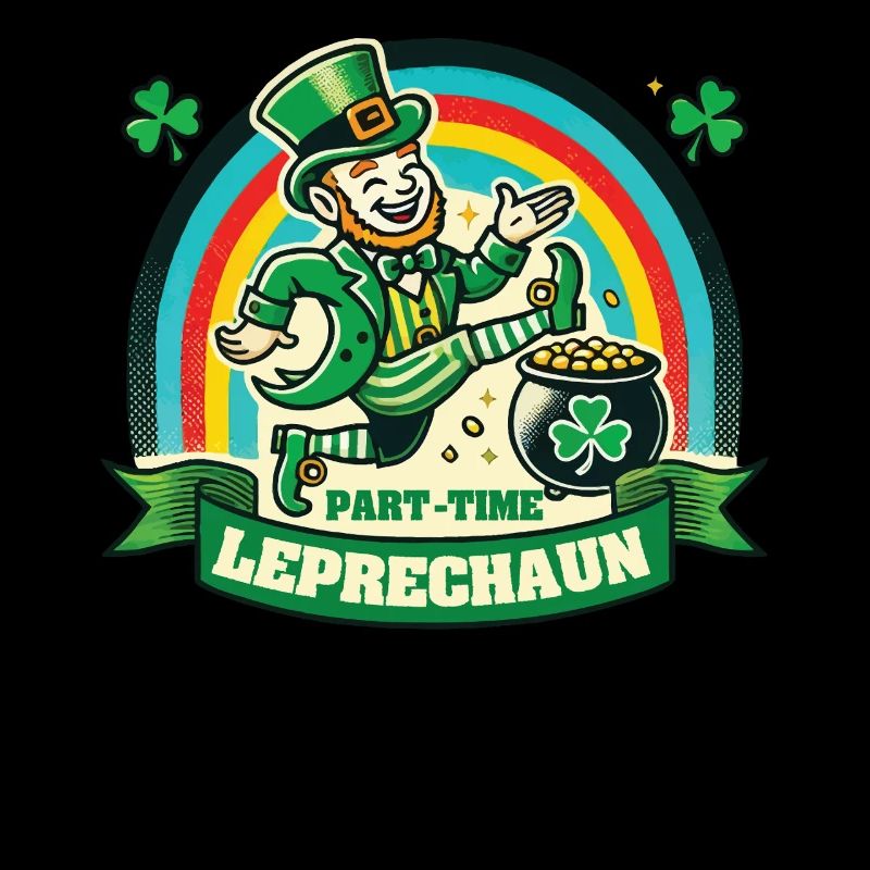 Leprechaun à temps partiel Saint-Patrick Arc-en-ciel