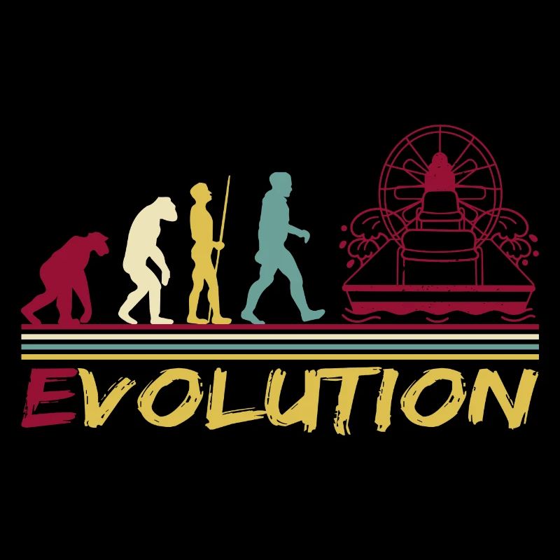 Airboat Sumpfboot Luftkissenboot Evolution Vintage