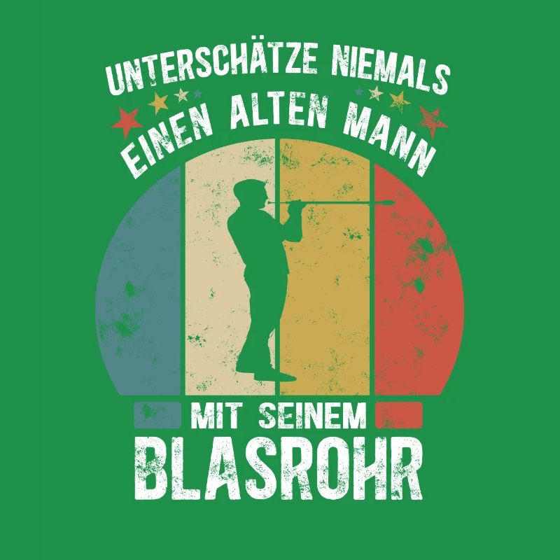 Blasrohr Alter Mann - Blasrohrschießen Retro