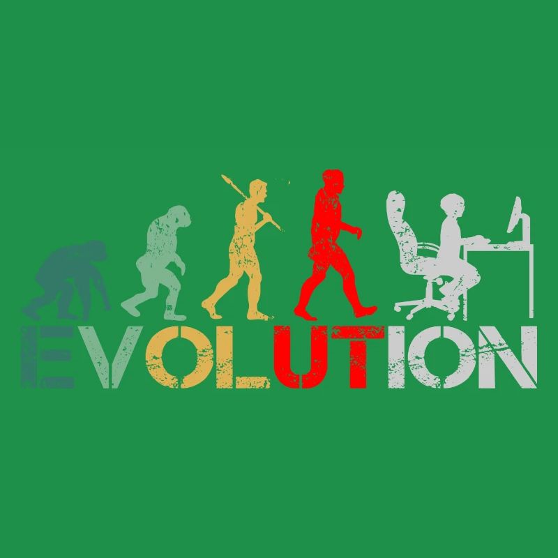 Computer Nerd Programmeur Evolution drôle