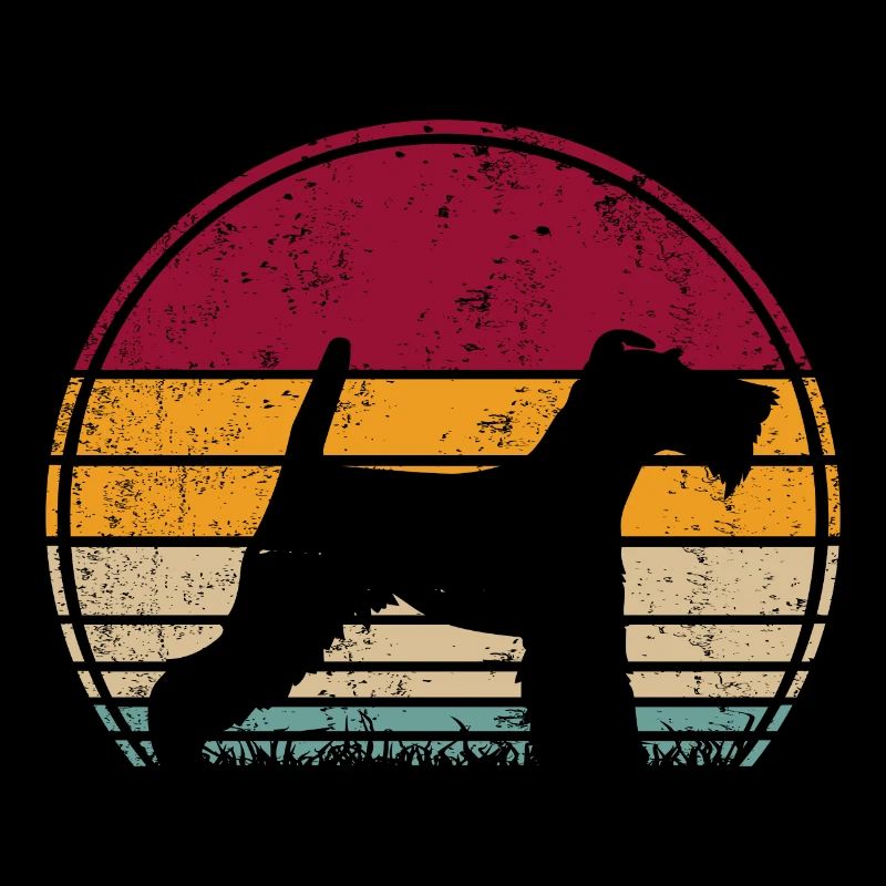 Drahthaar Foxterrier Vintage Retro