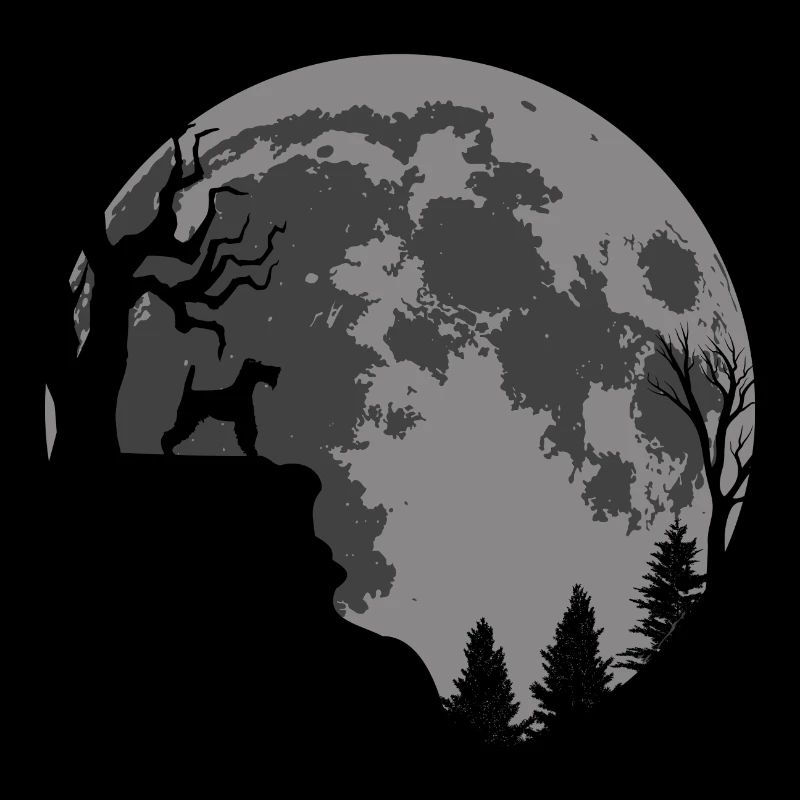 Drahthaar Foxterrier Mond Silhouette