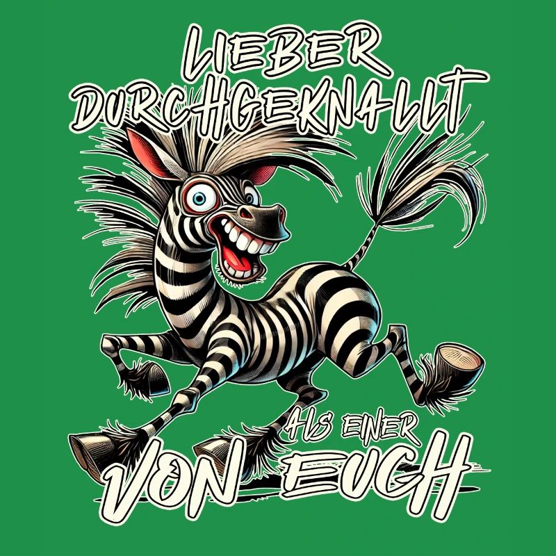 Zebra Lieber durchgeknallt als einer von euch