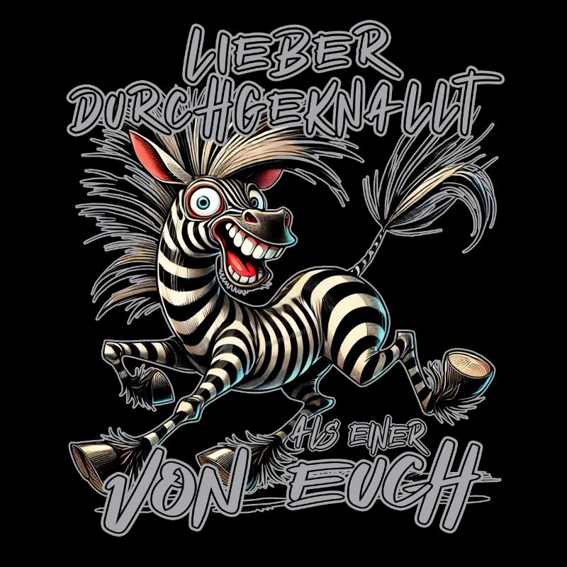 Zebra Lieber durchgeknallt als einer von euch
