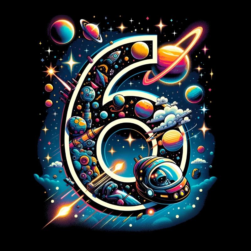 Astronaute 6ème Anniversaire Space Boys 6 Ans