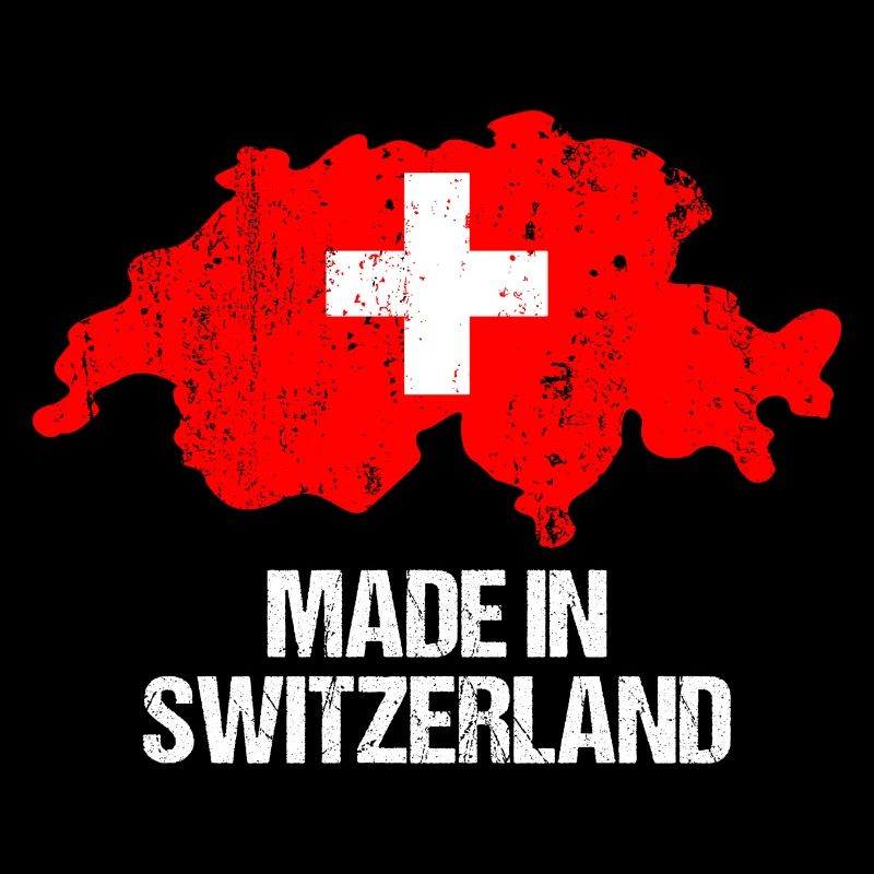 Suisse Carte suisse avec drapeau rouge