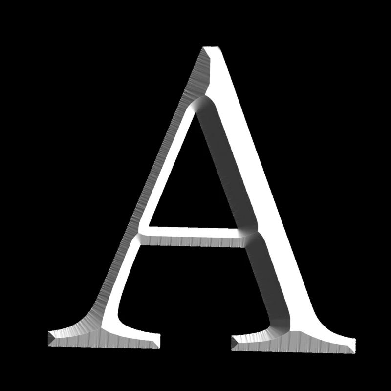 buchstabe a silber metall a