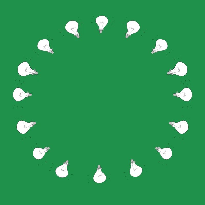 light bulb circle shine light symbol