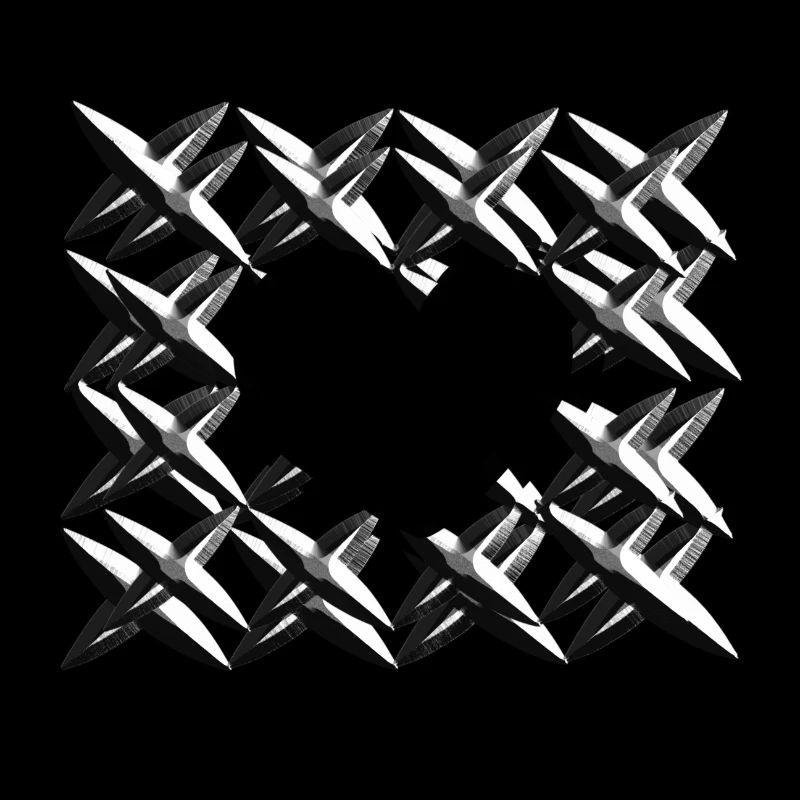 pattern cross net grey