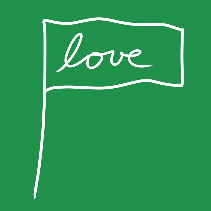 Drapeau Symbole Forme Amour