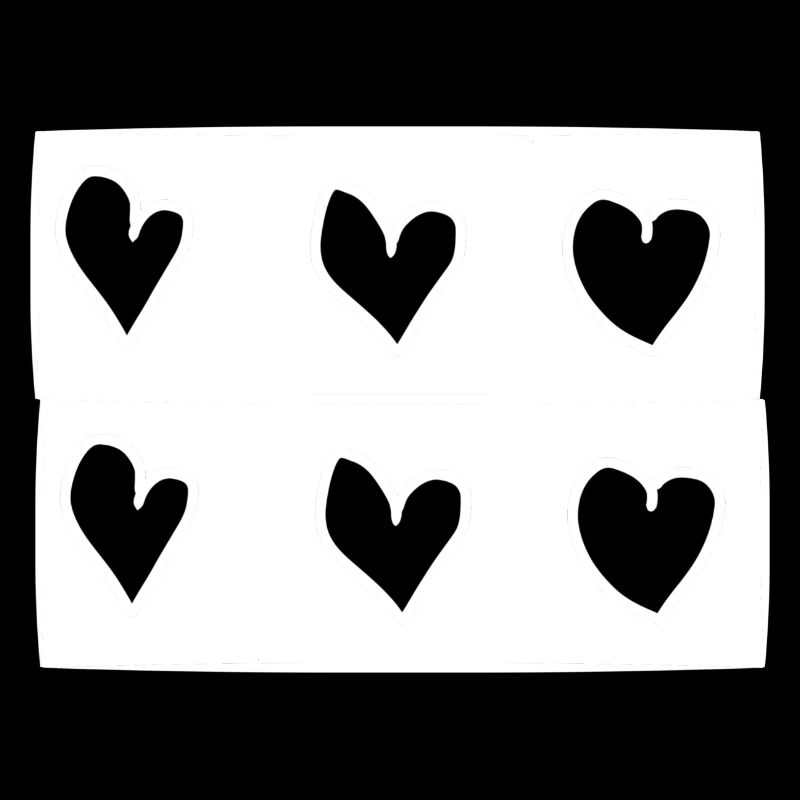 Six Hearts Heart Rectangle Pattern Shape