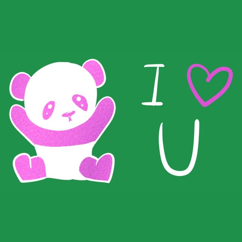 pinker panda ich liebe dich