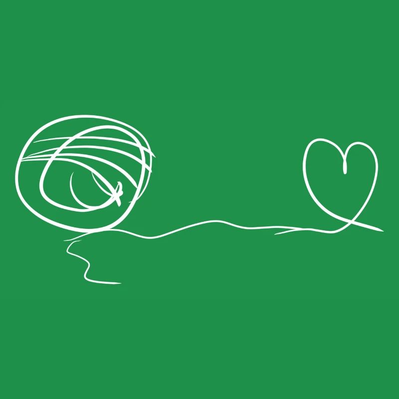 line thread heart love loop