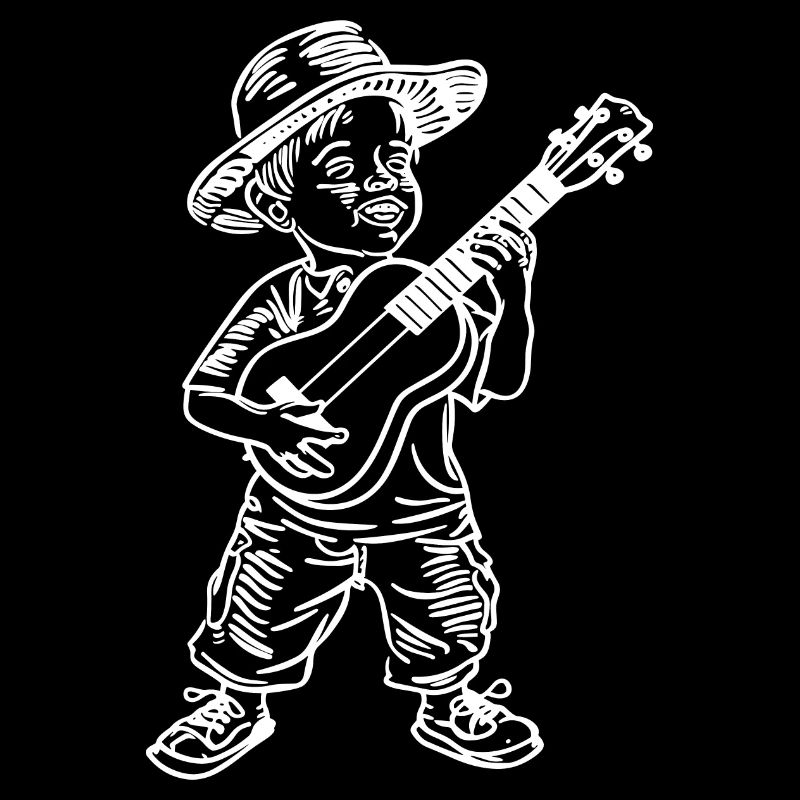 Ukulele Boy Drawing