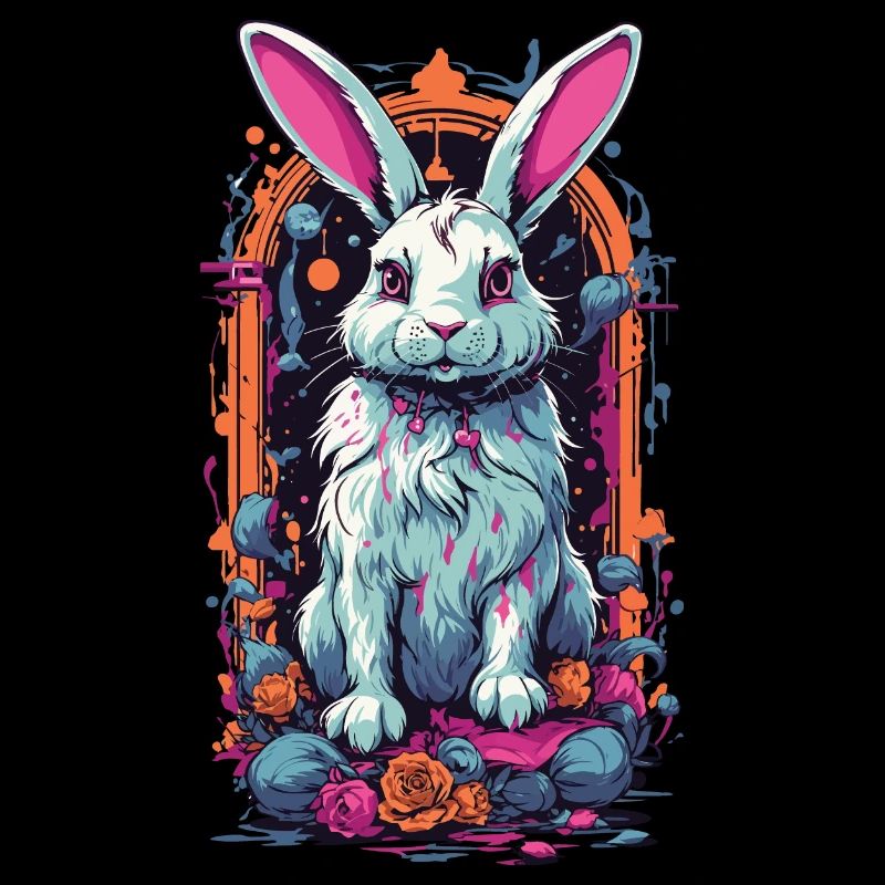 Goth Occult Magic Bunny Streetwear Design