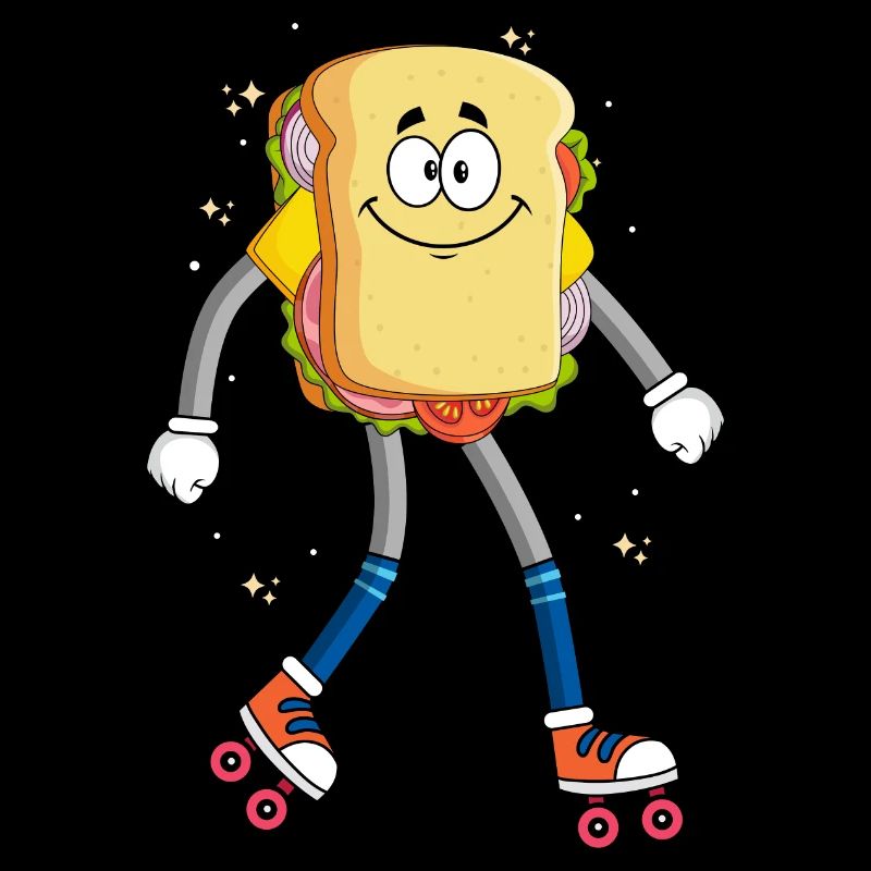 Rollerskaten Rollerskater Skaten Sandwich Bread