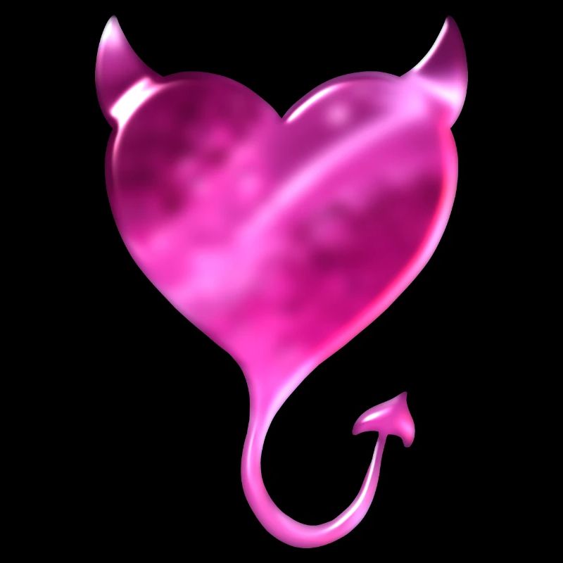 Pink Devil Heart