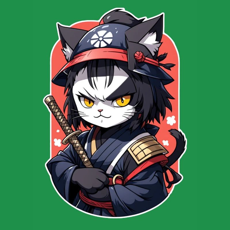 chat ninja - chaton samourai