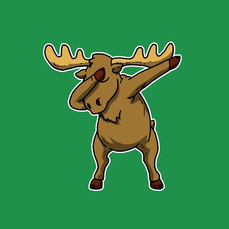 Funny Dabbing Moose Dab Dance Deer Lover Gift