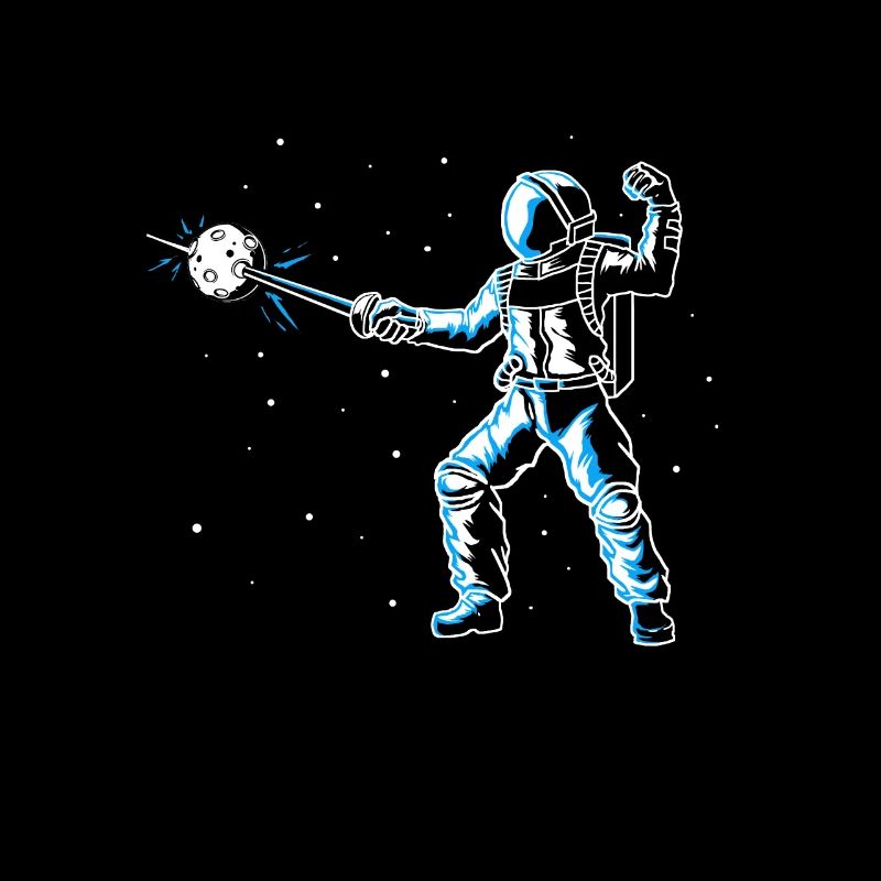 Astronaute Escrime Épée Épée Épée Degen Escrimeur drôle