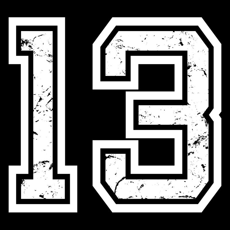 Cool Number 13 - 13 Years Old 13th Birthday Gift