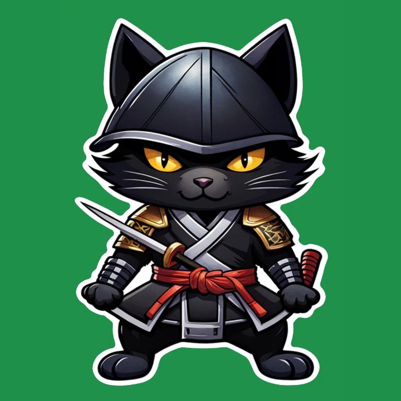 Ninja Cat - Samurai Kitten