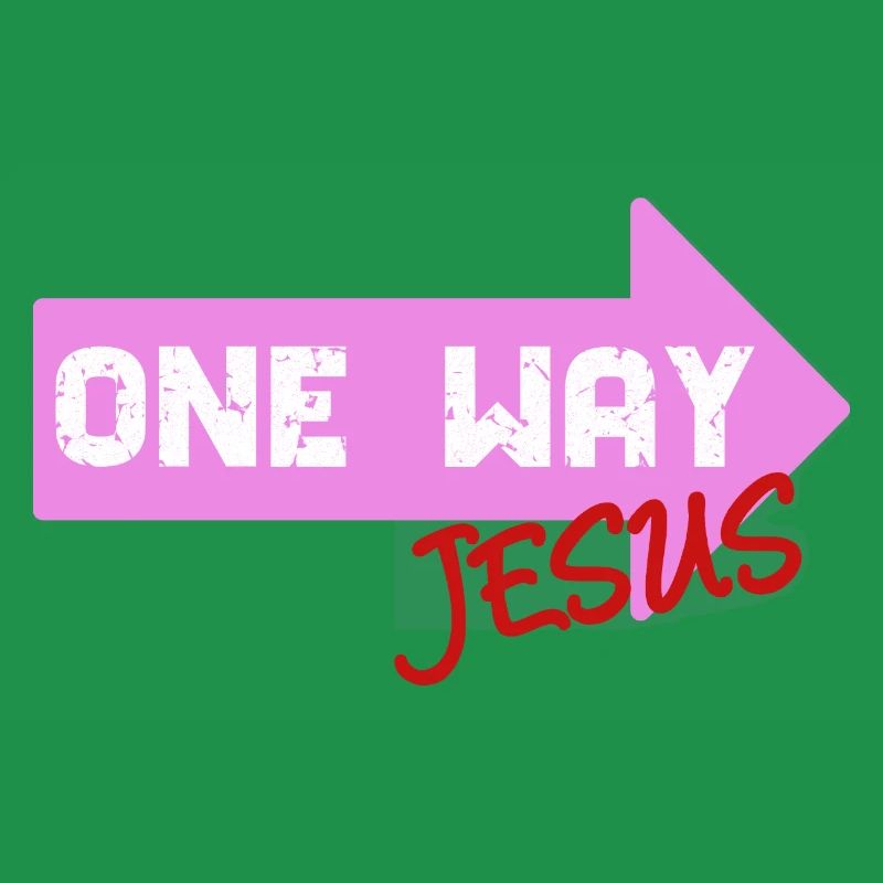 One Way Jesus lettrage comme une idée de cadeau cool
