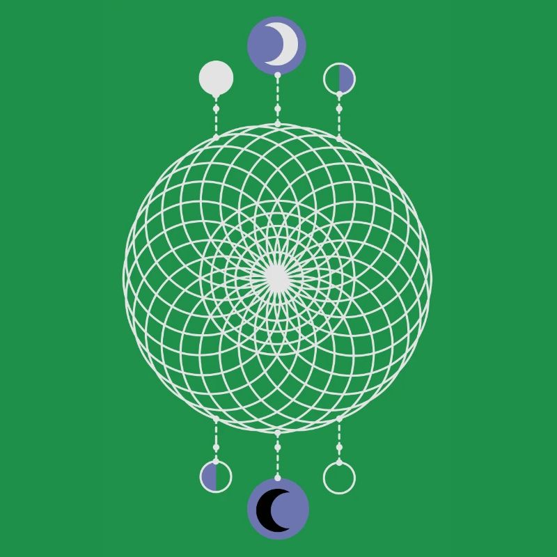 Geometric Pattern Moon Phases