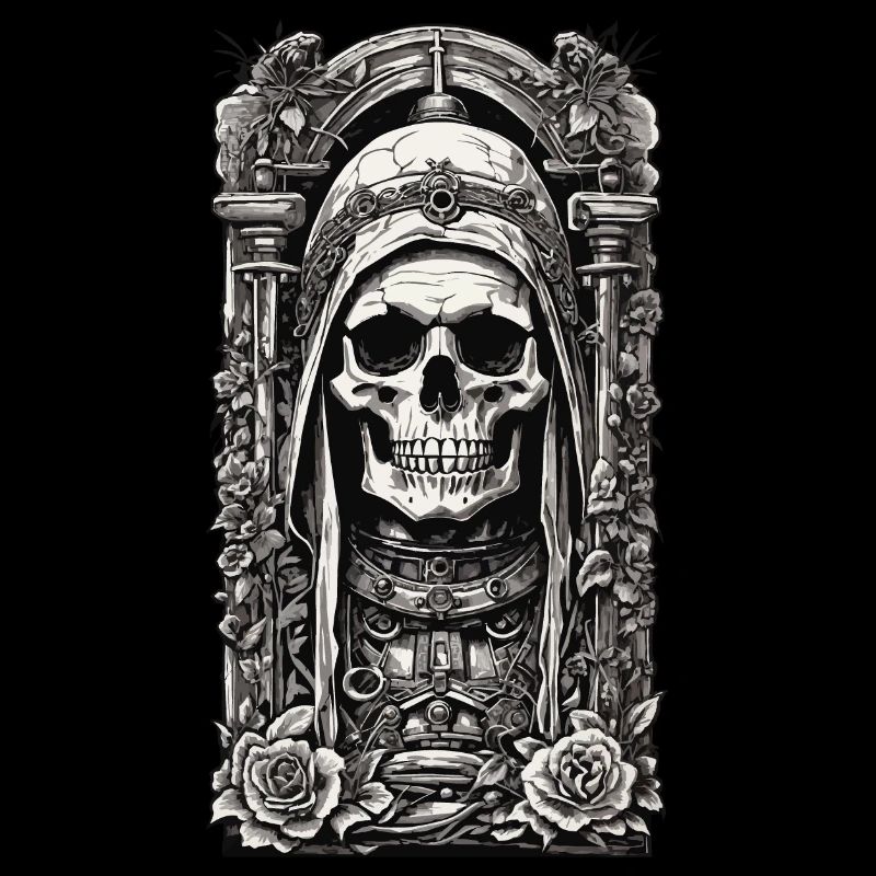 Gothic Elegance Skeleton Vintage Monument