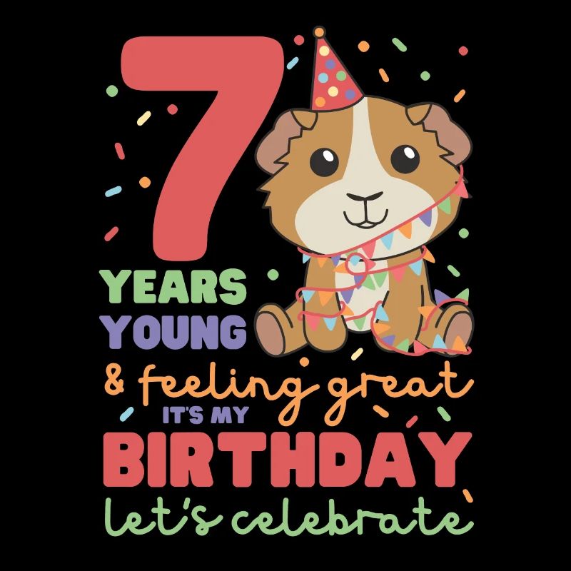 Cochon d’Inde pour les enfants de 7e anniversaire sept